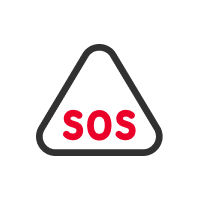 Ícono del botón SOS del panel de control